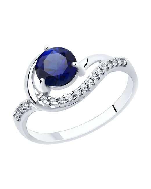 Diamant Кольцо из серебра р. 94-310-00413-1 корунд искусственный/фианит