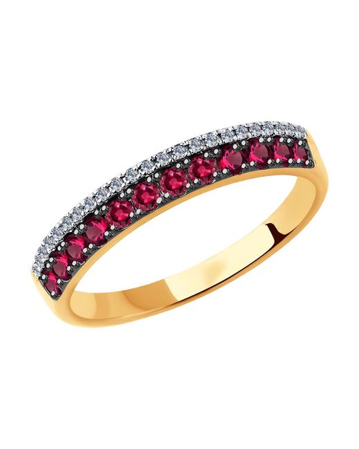 SOKOLOV Diamonds Кольцо из красного золота р. бриллиант/рубин