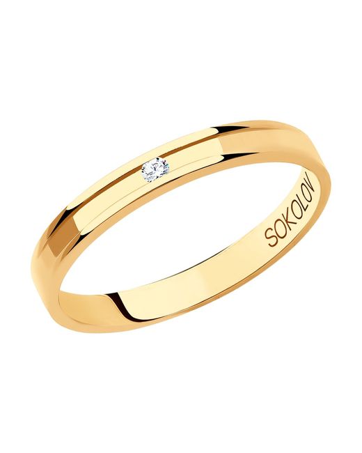 SOKOLOV Diamonds Кольцо обручальное из красного золота р. бриллиант
