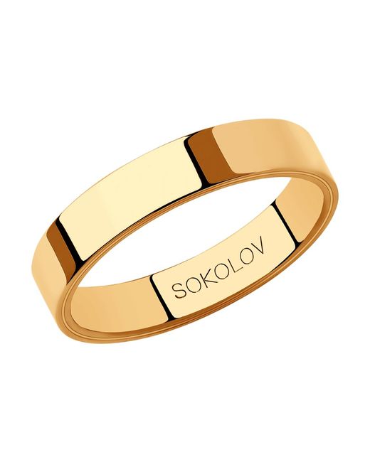 Sokolov Кольцо обручальное из красного золота р. 111054-01