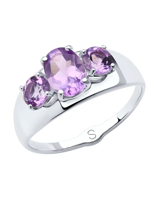 Diamant Кольцо из серебра с аметистом р. 94-310-00556-3