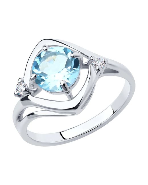 Diamant Кольцо из серебра р. фианит/топаз