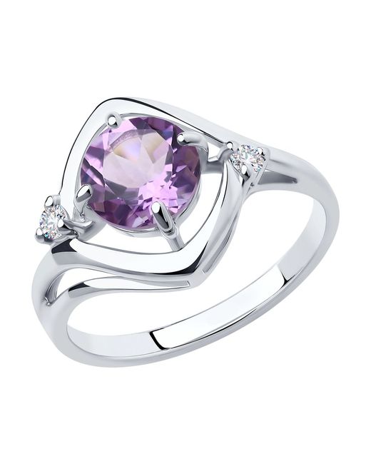 Diamant Кольцо из серебра р. 94-310-00603-2 аметист/фианит