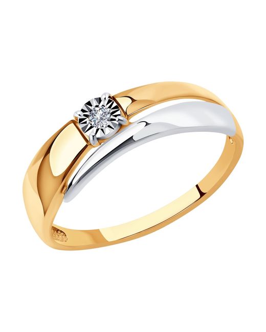 SOKOLOV Diamonds Кольцо из комбинированного золота р. 1011542 бриллиант