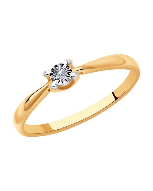 SOKOLOV Diamonds Кольцо помолвочное из комбинированного золота р. бриллиант
