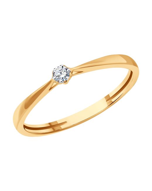 SOKOLOV Diamonds Кольцо помолвочное из красного золота р. бриллиант