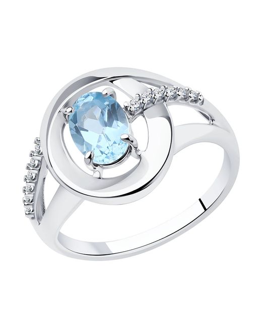 Diamant Кольцо из серебра р. 94-310-00551-1 топаз/фианит