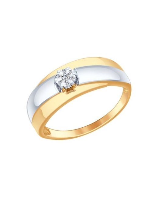 SOKOLOV Diamonds Кольцо из комбинированного золота р. 1011551 бриллиант