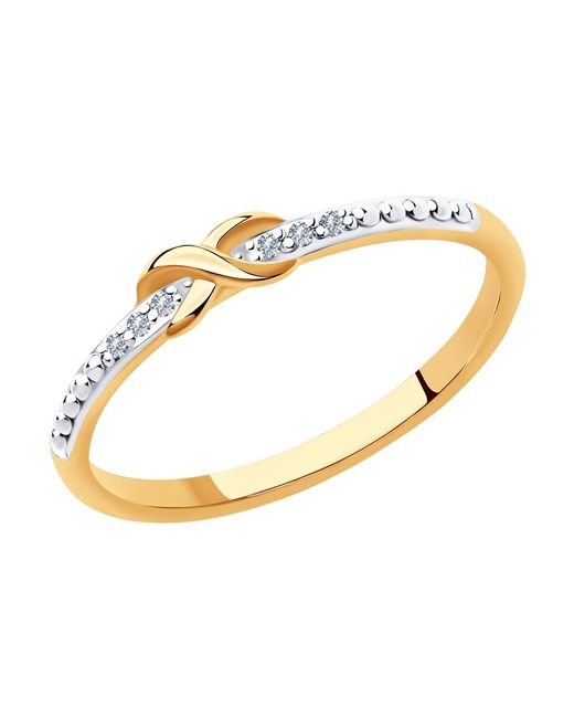 SOKOLOV Diamonds Кольцо из красного золота с бриллиантом р. 18