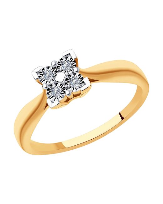 SOKOLOV Diamonds Кольцо из комбинированного золота р. 1011890 бриллиант