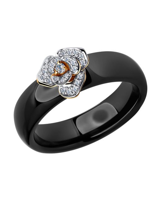 SOKOLOV Diamonds Кольцо из керамики с бриллиантом р. 6015021