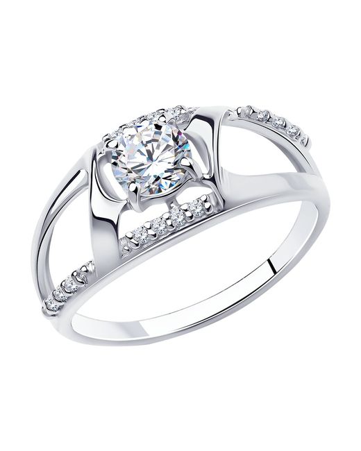 Diamant Кольцо из серебра с фианитом р. 94-110-00733-1