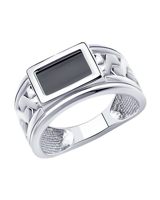 Diamant Кольцо печатка из серебра р. 94-112-00567-1 шпинель нано
