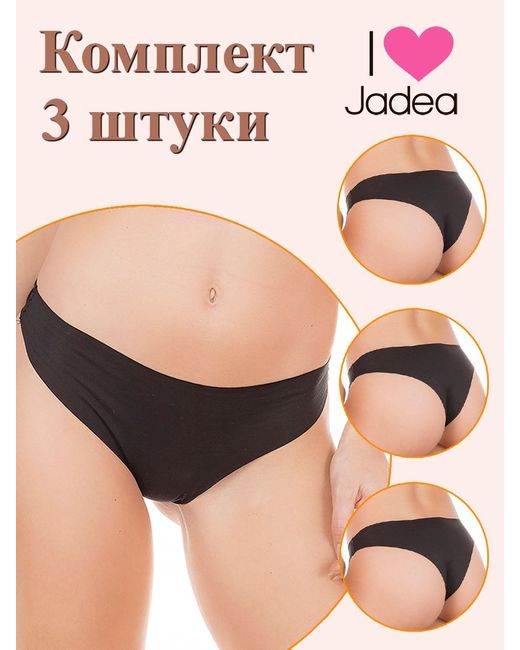 Jadea Комплект трусов женских J8001 3 черных шт.