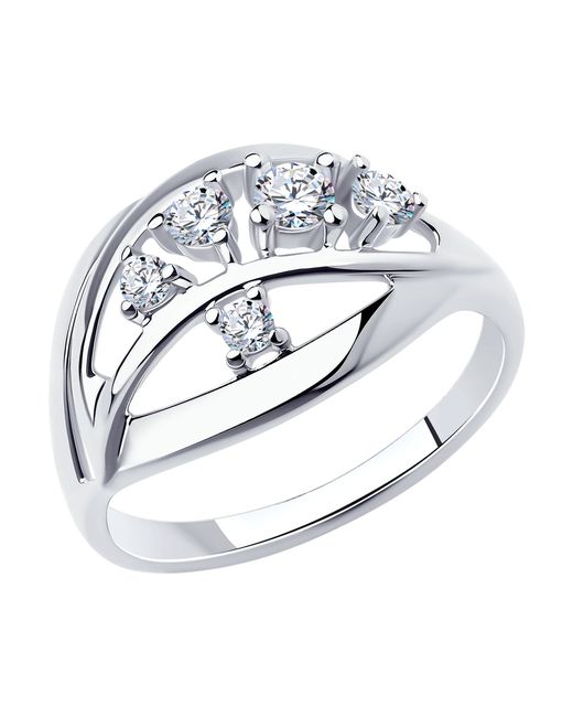 Diamant Кольцо из серебра с фианитом р. 94-110-00536-1