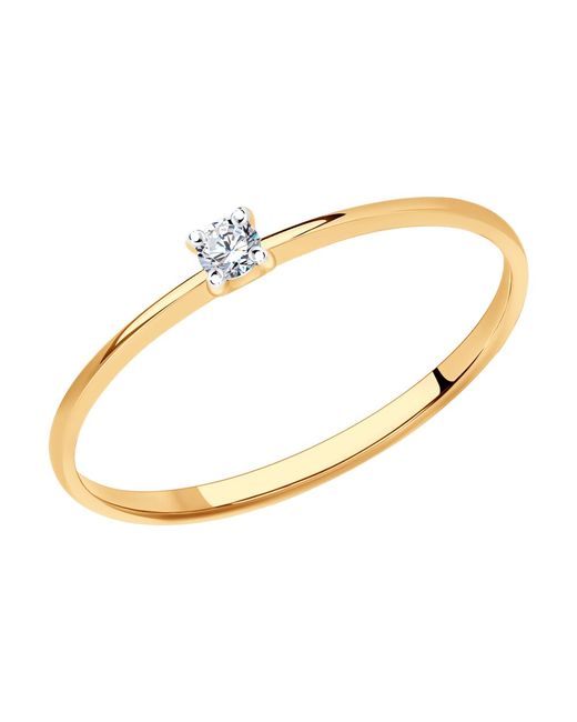 SOKOLOV Diamonds Кольцо помолвочное из красного золота р. бриллиант