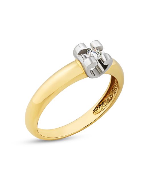 Gatamova Кольцо обручальное из желтого золота р. 09к13953 бриллиант