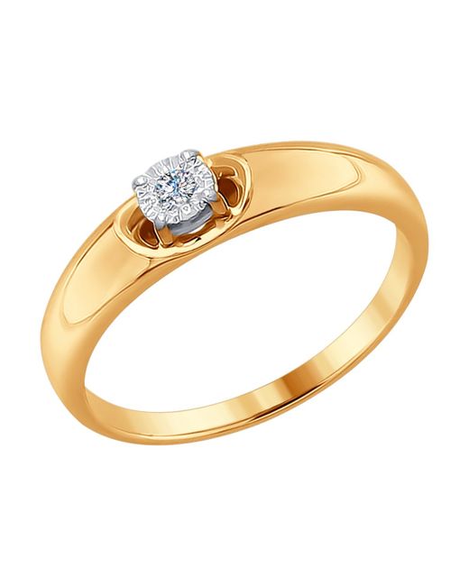 SOKOLOV Diamonds Кольцо помолвочное из комбинированного золота р. 1011627 бриллиант