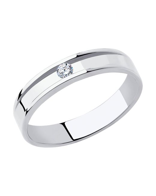 SOKOLOV Diamonds Кольцо обручальное из белого золота р. 1112299-01 бриллиант
