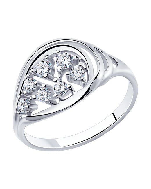 Diamant Кольцо из серебра с фианитом р. 94-110-00566-1