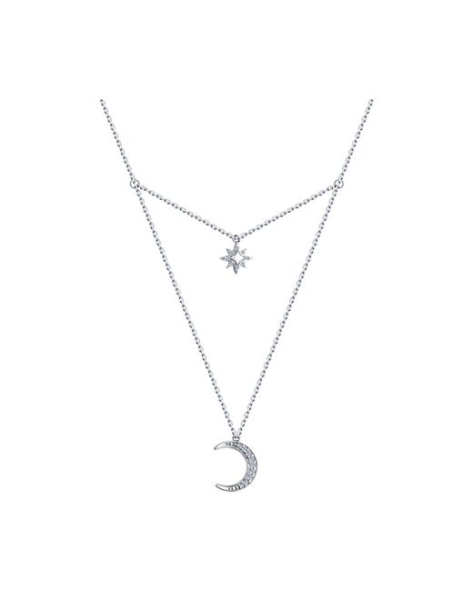 Sklv Колье из серебра 55 см 94070345 фианит