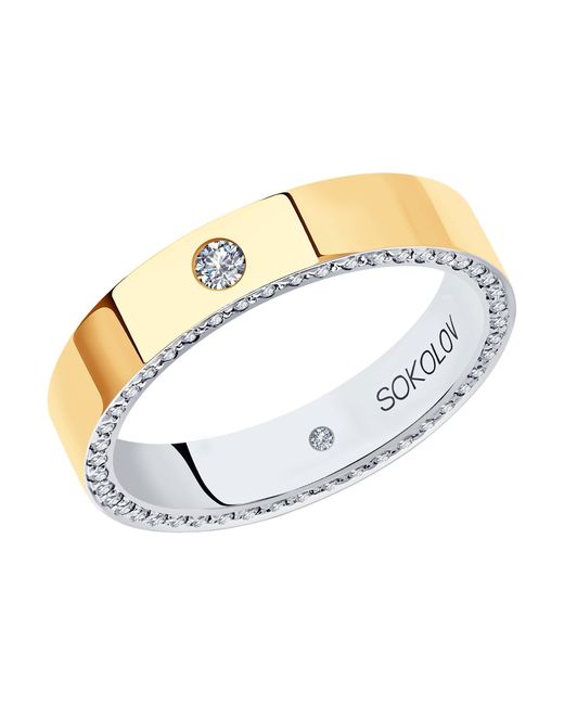 SOKOLOV Diamonds Кольцо обручальное из золота с бриллиантом р.