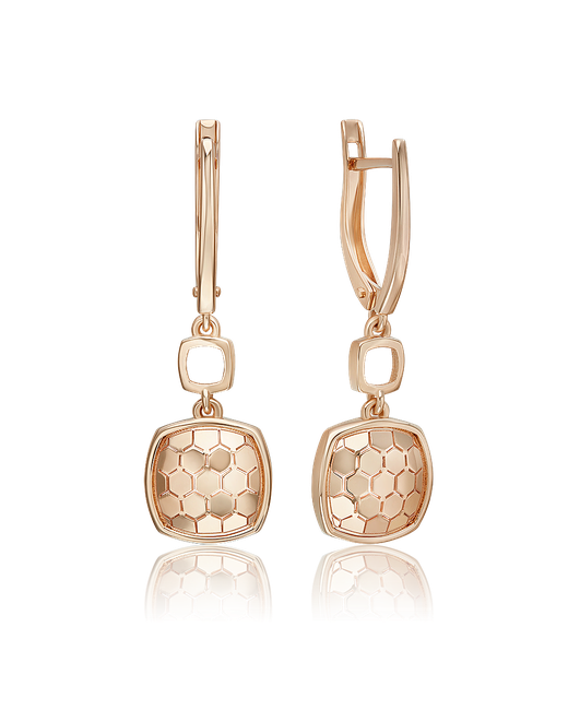 PLATINA Jewelry Серьги подвески из красного золота 02-5261-00-000-1110