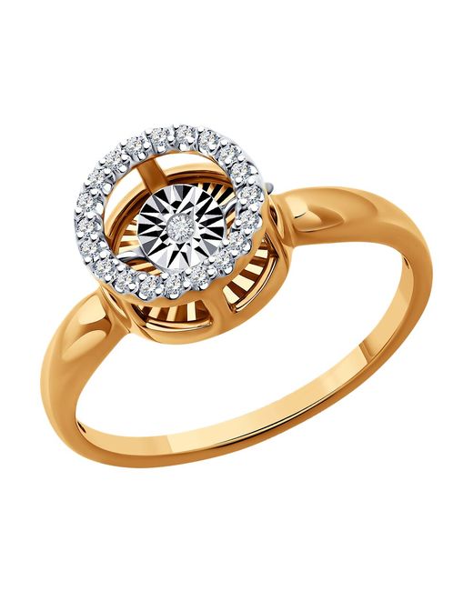 Diamant Кольцо из комбинированного золота р. бриллиант