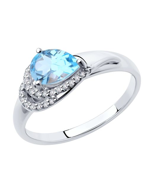 Diamant Кольцо из серебра р. 94-310-00548-1 топаз/фианит