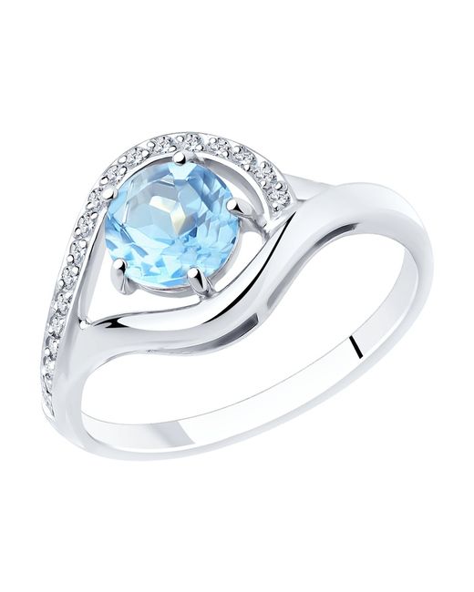 Diamant Кольцо из серебра р. 94-310-00435-1 топаз/фианит