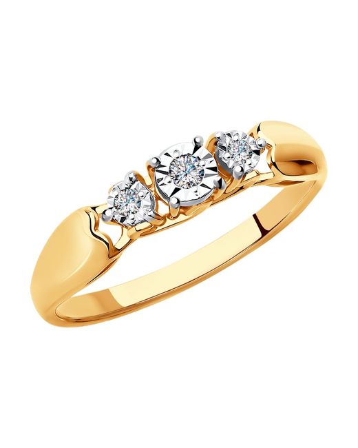 SOKOLOV Diamonds Кольцо из желтого золота р. 1011341 бриллиант