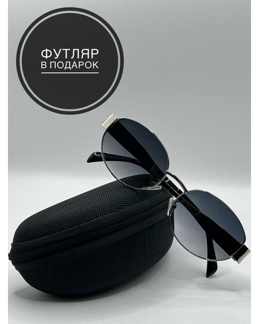 SunGold Солнцезащитные очки Овал черные/серые