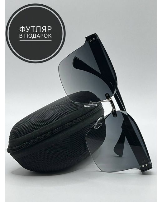 SunGold Солнцезащитные очки Бабочка серые градиент/металл/без оправы