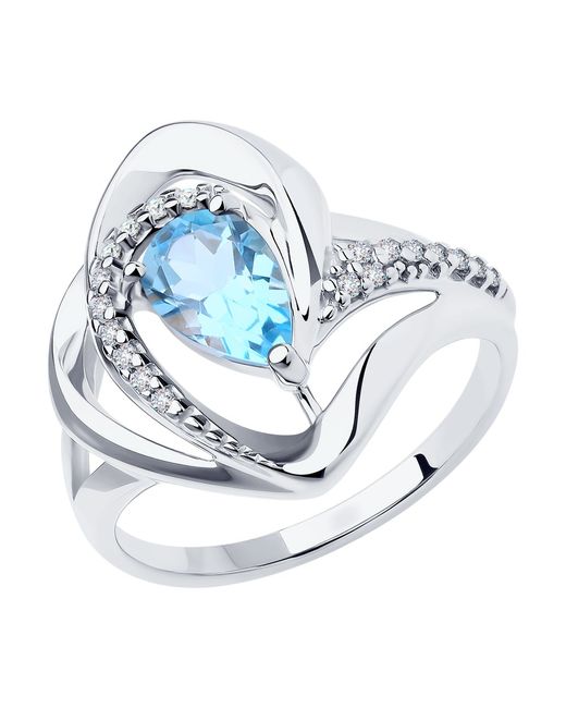 Diamant Кольцо из серебра р. 94-310-00630-1 топаз/фианит