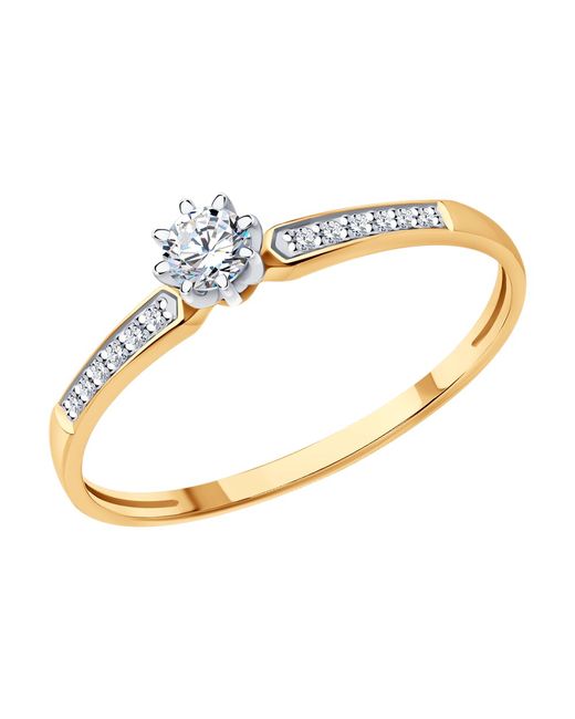 Diamant Кольцо помолвочное из красного/белого золота р. 51-210-01771-1 бриллиант