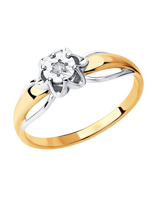 Diamant Кольцо из комбинированного золота р. 51-210-00024-1 бриллиант