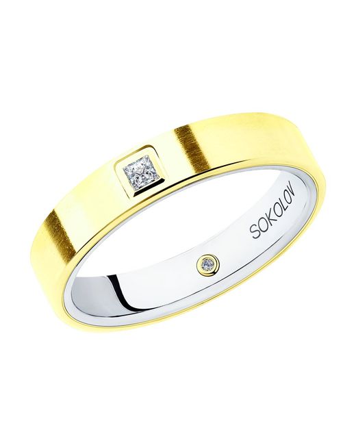 SOKOLOV Diamonds Кольцо обручальное из золота с бриллиантом р.