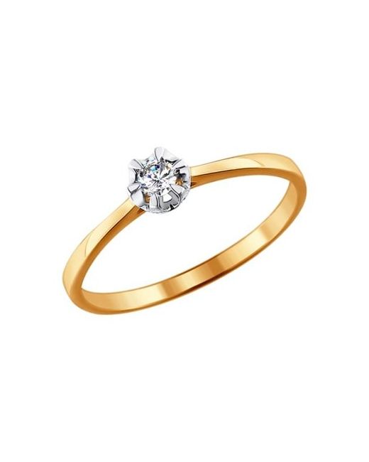SOKOLOV Diamonds Кольцо помолвочное из желтого золота с бриллиантом р. 1011364