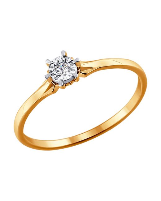 SOKOLOV Diamonds Кольцо помолвочное из желтого золота с бриллиантом р. 1011395