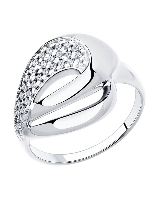 Diamant Кольцо из серебра с фианитом р. 94-110-00691-1