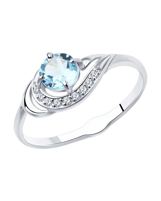 Diamant Кольцо из серебра р. 94-310-00555-1 топаз/фианит