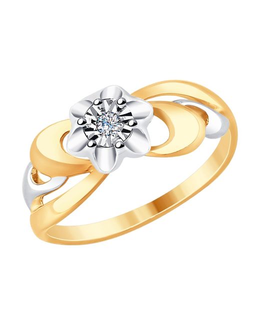 Diamant Кольцо из комбинированного золота р. 175 51-210-00021-1 бриллиант