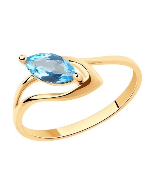 Diamant Кольцо из желтого золота р. 51-310-00974-1 топаз