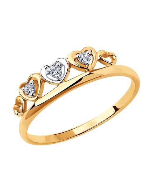 Diamant Кольцо из красного золота р. 51-110-00745-1 фианит