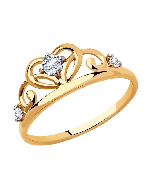 Diamant Кольцо из красного золота р. 51-110-00785-1 фианит