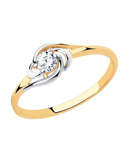 Diamant Кольцо из красного золота с фианитом р. 51-110-00815-1