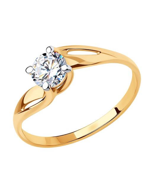 Diamant Кольцо помолвочное из красного золота р. 51-110-00837-1 фианит