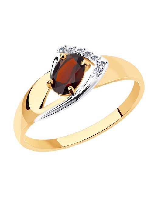 Diamant Кольцо из красного золота р. 51-310-01028-2 гранат/фианит