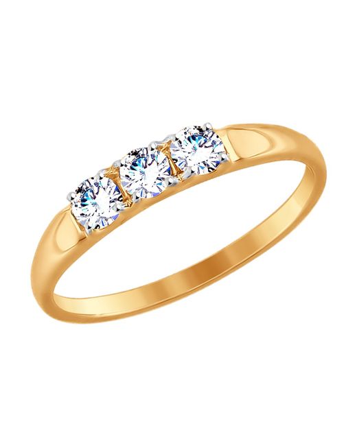 Diamant Кольцо из красного золота р. 51-110-00096-1 фианит