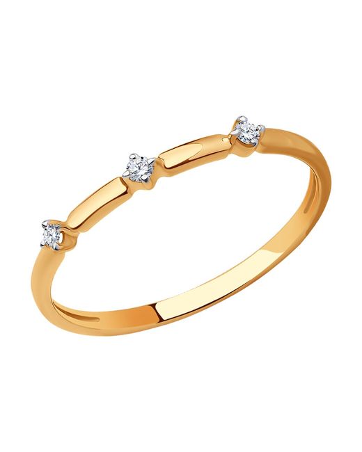 Diamant Кольцо из красного золота с фианитом р. 51-110-01577-1
